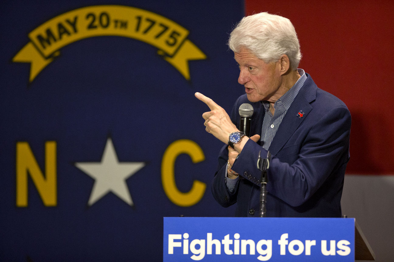 Former President Bill Clinton visits Greensboro on campaign trail stop for Hilary Clinton